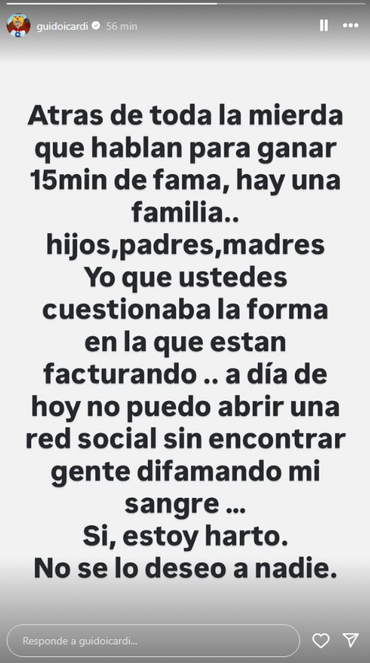 Foto: Instagram/ @guidoicardi. Foto: Instagram/ @guidoicardi. 