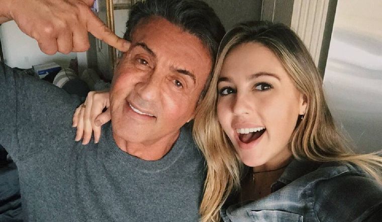 Sylvester Stallone junto a su hija mayor, la bellísima Sophia.