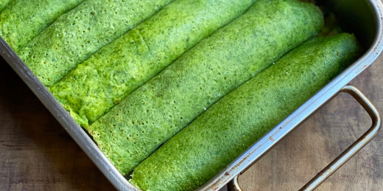 Panqueques de espinaca Foto: Cocinarencasa