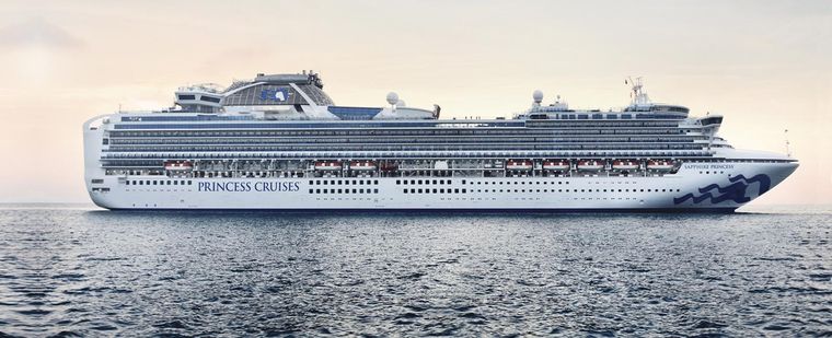 El crucero que arribará este miércoles a Ushuaia es el Sapphire Princess Foto: Sapphire Princess