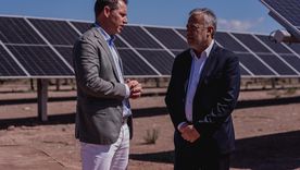 Jorge Brito estuvo acompañado del gobernador de Mendoza, Alfredo Cornejo, en la inauguración del nuevo parque en Malargüe. Foto: Prensa Gobierno de Mendoza