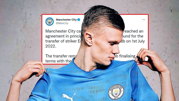 Haaland es oficialmente jugador del Manchester City.