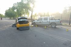 El taxista tuvo que ser asistido por personal de Bomberos