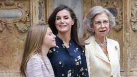La Reina Sofía junto a la Reina Letizia y la princesa Leonor. Foto: DiezMinutos