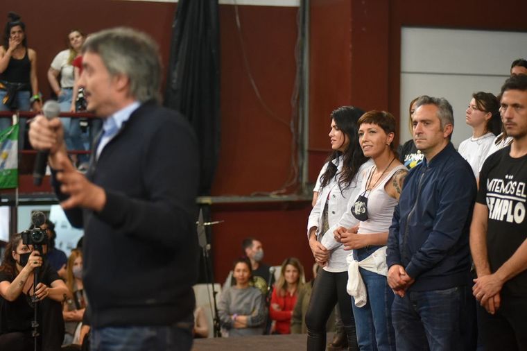 Mayra Mendoza en el acto realizado en el Microestadio de Lanús. Foto: Twitter Mayra Mendoza
