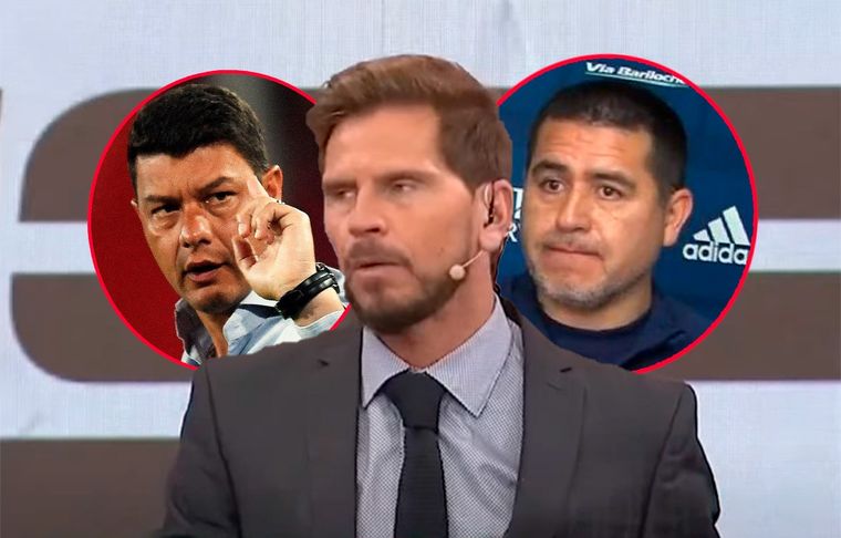 El Pollo Vignolo dio a entender que la idea de poner a Pol Fernández de cinco fue de Riquelme y no de Battaglia.