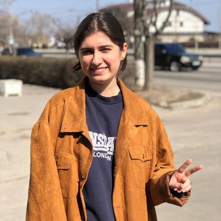 Anastasia antes de conducir a Mariupol Foto: ANASTASIA PAVLOVA