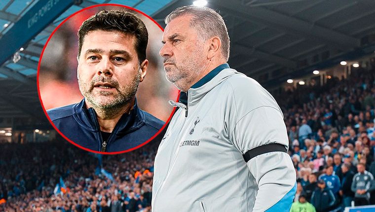 Postecoglou se refirió a Pochettino en conferencia de prensa. Foto: @SpursOfficial y archivo