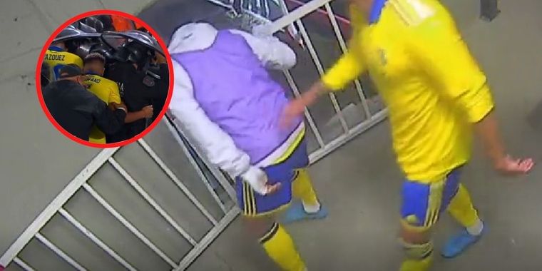 Los jugadores de Boca se cruzaron con los hinchas de River.