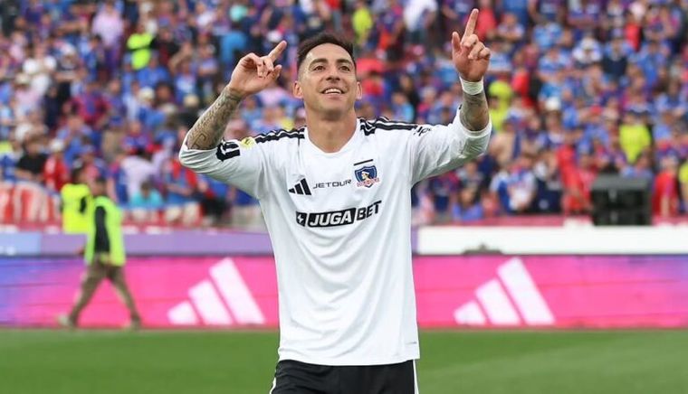 Festejo de Javier Correa.&nbsp;