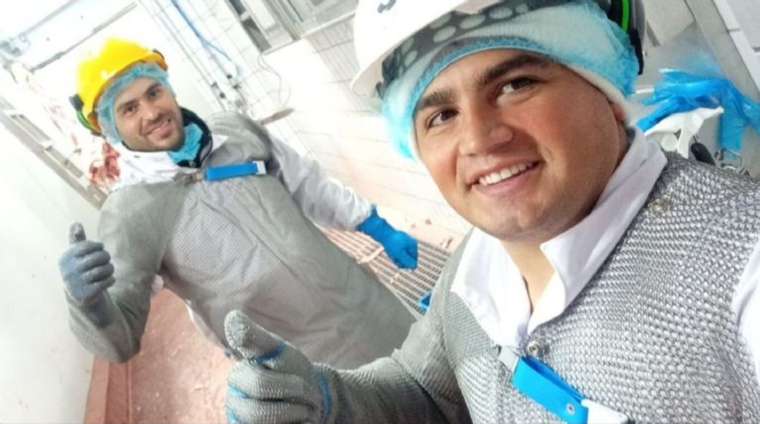 Carnicero en Argentina, emigró para trabajar en un frigorífico polaco Foto: Gerardo Quinteros