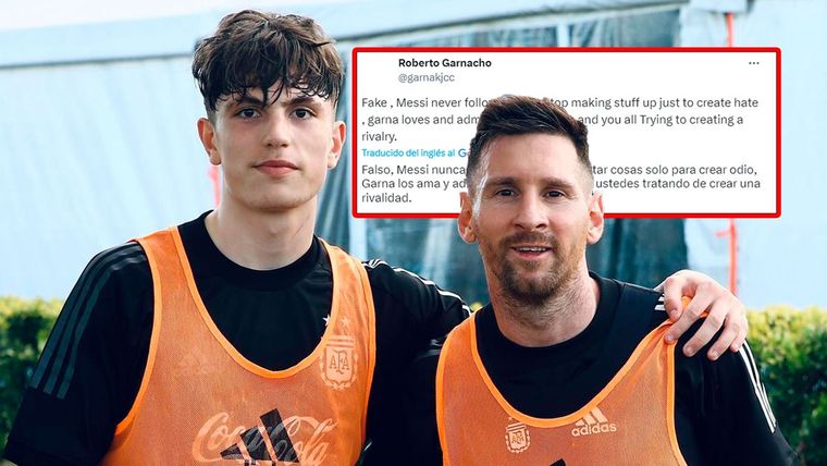 El hermano de Garnacho desmintió un fuerte rumor de la relación del Bichito con Messi