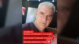 David Alejandro Román tiene 54 años y estuvo tres días desaparecido. David Alejandro Román tiene 54 años y estuvo tres días desaparecido.