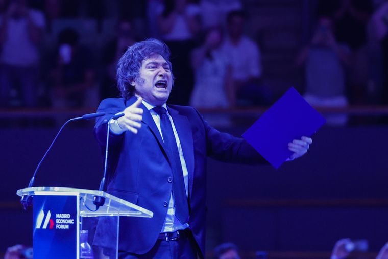 Javier Milei en el Madrid Economic Forum 2025.