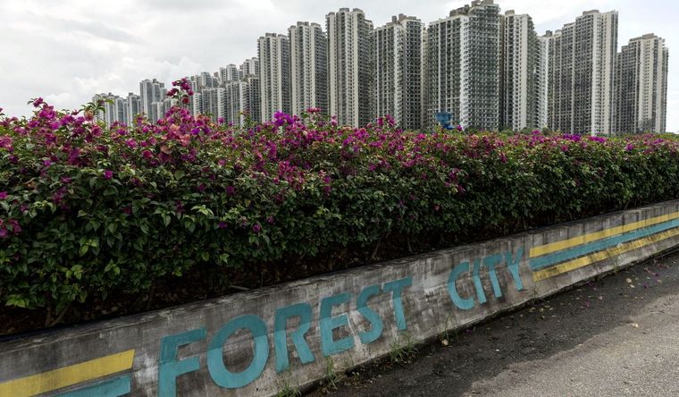 Forest City, urbe fantasma de Malasia, que intentaba ser una ciudad jardín. Foto: Efe.