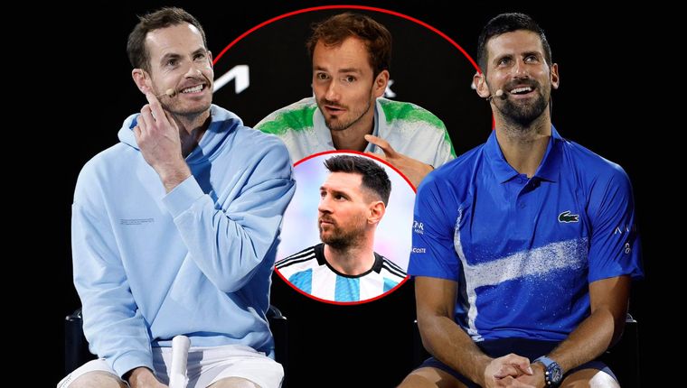 Medvedev opinó sobre la alianza Djokovic-Murray. Foto: ATP y EFE