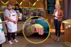 un participante de el gran premio de la cocina se accidento en vivo