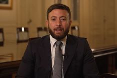 Agustín Laje fue el encargado de dar la visión del Gobierno sobre la violencia de los 70 Foto: Captura