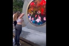 Una señorita mostró de más, ante los ojos asombrados de sus vecinos. Foto: X, ThePollAunt.