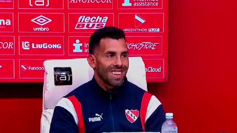 Tevez y una respuesta lapidaria a una pregunta que no le cayó bien tras el 0-0 de Independiente. Foto: Captura ESPN