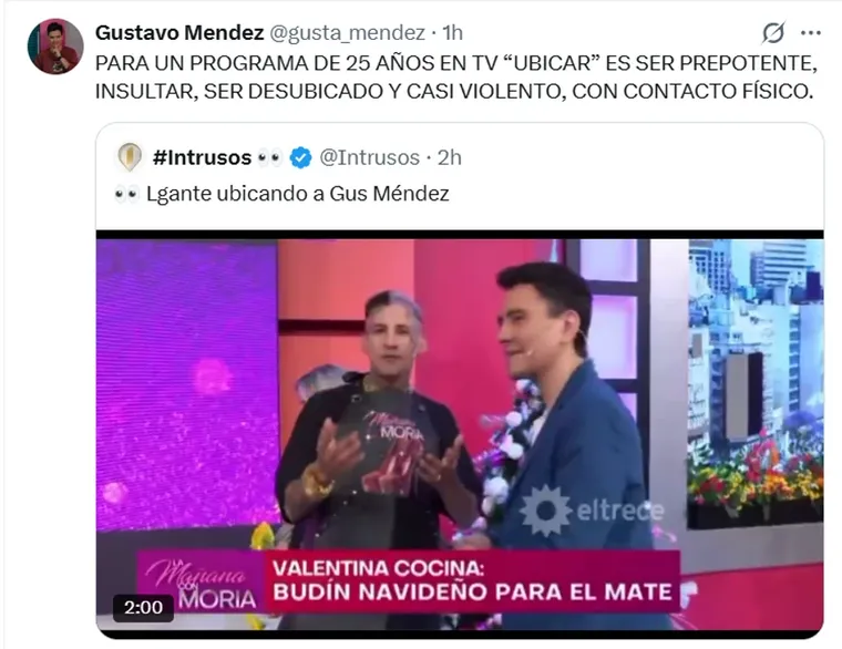 La polémica publicación que hizo la cuenta de X de Intrusos. La polémica publicación que hizo la cuenta de X de Intrusos.