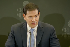 El secretario de Estado de Estados Unidos, Marco Rubio, en la cumbre de minerales críticos.