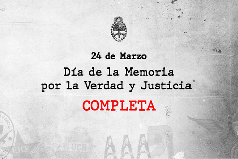 El Gobierno prepara un nuevo documental de memoria completa para el 24 de marzo. El Gobierno prepara un nuevo documental de memoria completa para el 24 de marzo.