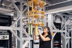 Una computadora cuántica de la empresa IBM, en plena labor. Foto: Ibm.