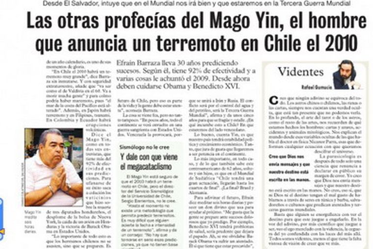 El diario que entrevistó a Barraza Estrada. Foto: web