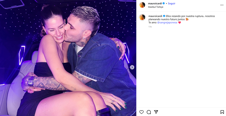 Fuerte indirecta. Foto: captura de pantalla Instagram/ @mauroicardi. Fuerte indirecta. Foto: captura de pantalla Instagram/ @mauroicardi.