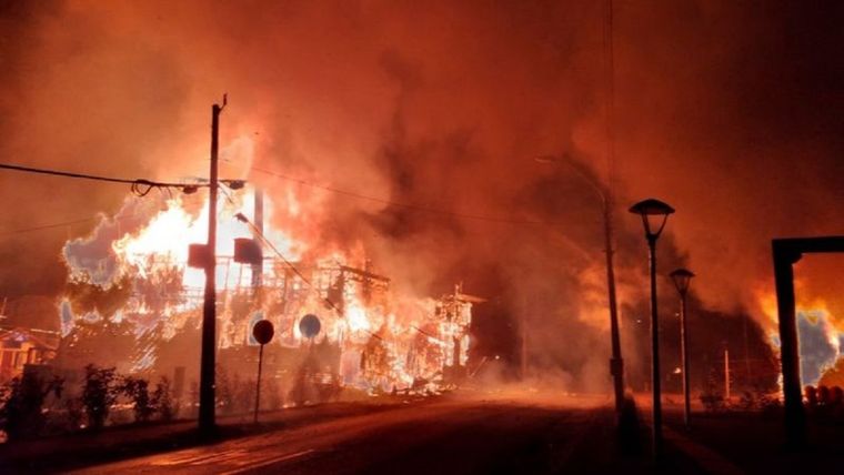 Así se vieron las calles de Panguipulli. Foto: ALICIA CACECERES/GETTY IMAGES
