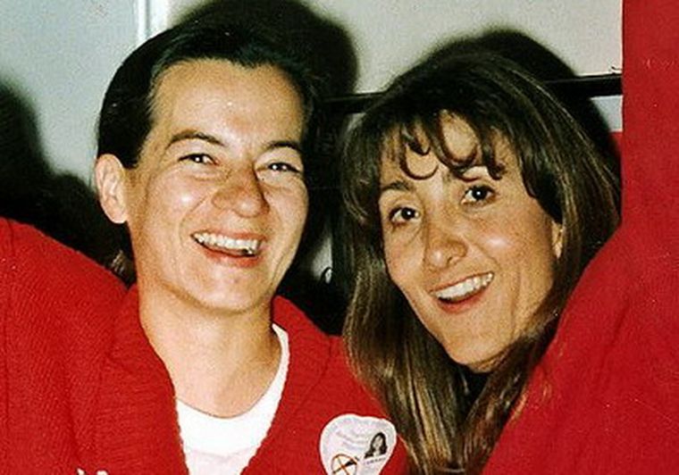 Clara Rojas e Ingrid Betancourt cuando aún no estaban enfrentadas. Foto: web