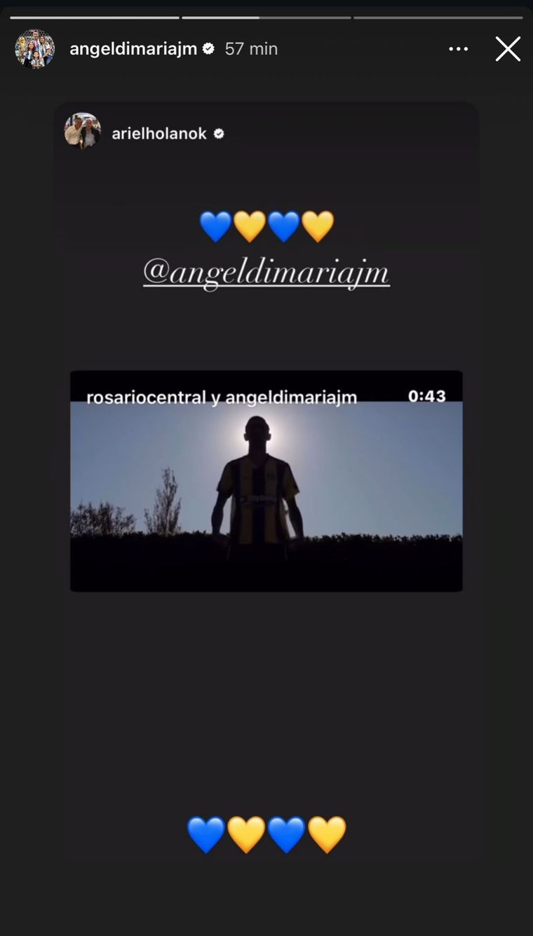 La reacción de Holan tras el anuncio. (Foto: Instagram)