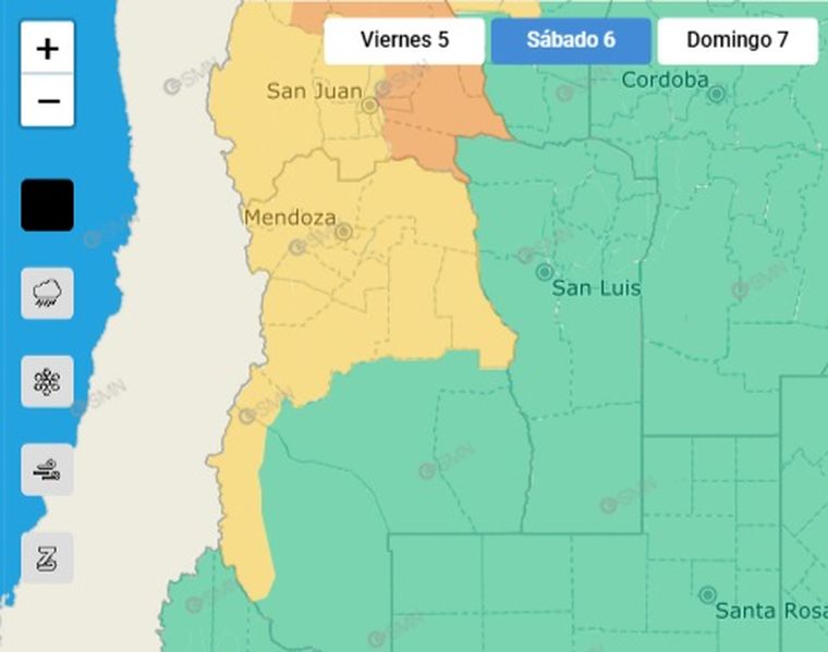Según el SMN, continúa el alerta por tormentas en gran parte de Mendoza. Según el SMN, continúa el alerta por tormentas en gran parte de Mendoza.