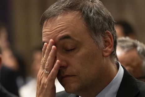 Manuel Adorni en la Basílica de Luján. Manuel Adorni en la Basílica de Luján.