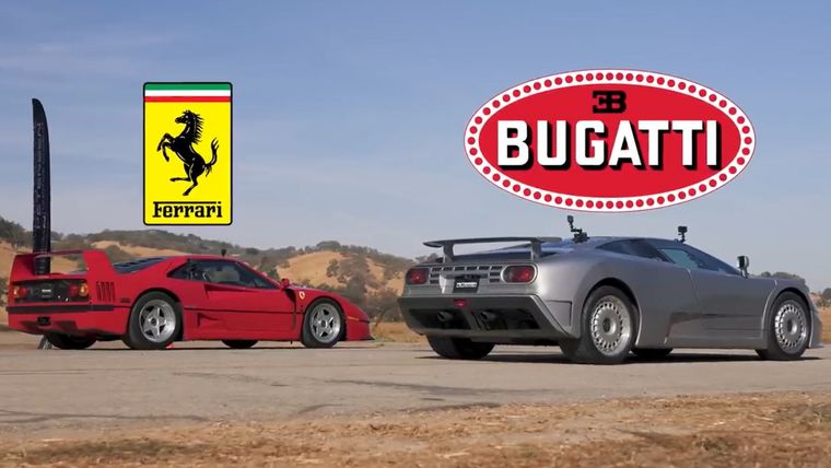 Ferrari vs Bugatti Foto: CarWow