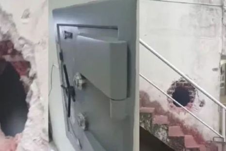 Los ladrones hicieron un boquete desde una construcción lindera. Los ladrones hicieron un boquete desde una construcción lindera.
