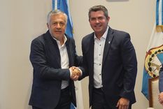 Los gobernadores Alfredo Cornejo (Mendoza) y Marcelo Orrego (San Juan).