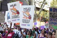El colectivo feminista y Milei, nuevamente enfrentados Foto: Santiago Tagua / MDZ