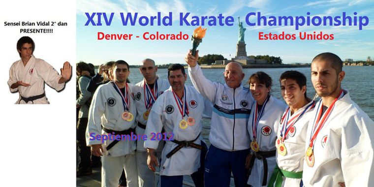 El equipo argentino, recordando a Brian Vidal