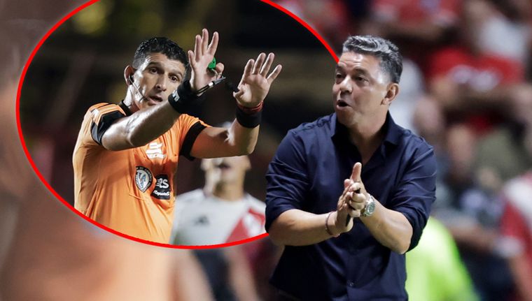 Gallardo y Merlos prtoagonizaron un escandaloso momento tras Argentinos-River.