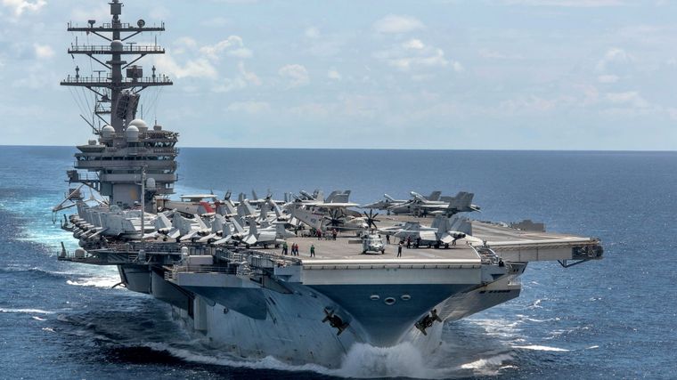 El Ronald Reagan es protagonista de los ejercicios. Foto: Getty Images.
