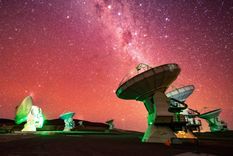 El Telescopio ALMA está instalado en el norte de Chile. Foto: Dpa.