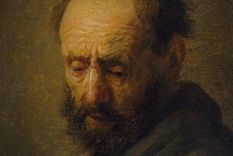 Cabeza de un hombre barbudo, del célebre pintor.