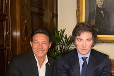Javier Milei junto a Jordan Belfort.