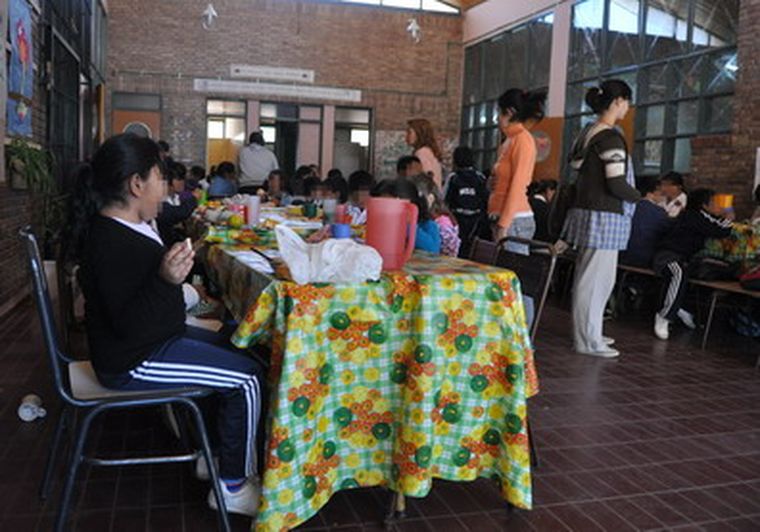 El comedor de la Escuela Newbery de Las Heras. Foto: Pachy Reynoso / Mdz