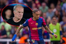 Raphninha le dedicó unas palabras a Bielsa tras el 4-3 del Barcelona al Real Madrid. Foto: @FCBarcelona y EFE Raphninha le dedicó unas palabras a Bielsa tras el 4-3 del Barcelona al Real Madrid. Foto: @FCBarcelona y EFE