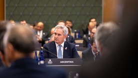 El canciller Pablo Quirno brindó un duro discurso en la ONU. El canciller Pablo Quirno brindó un duro discurso en la ONU.
