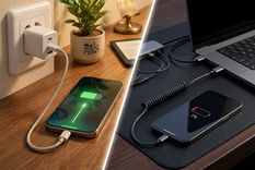 El celular puede cargar mucho más rápido conectado a la pared que mediante un puerto USB de computadora.