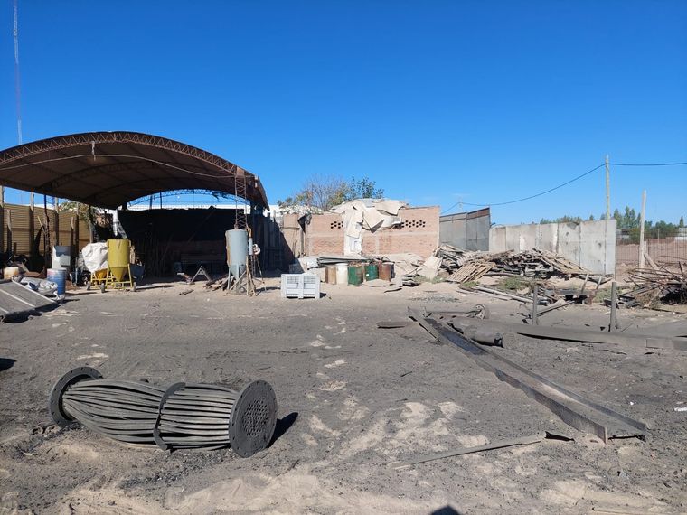 El lugar donde ocurrió el sorpresivo hecho Foto: Gentileza Bomberos Maipú